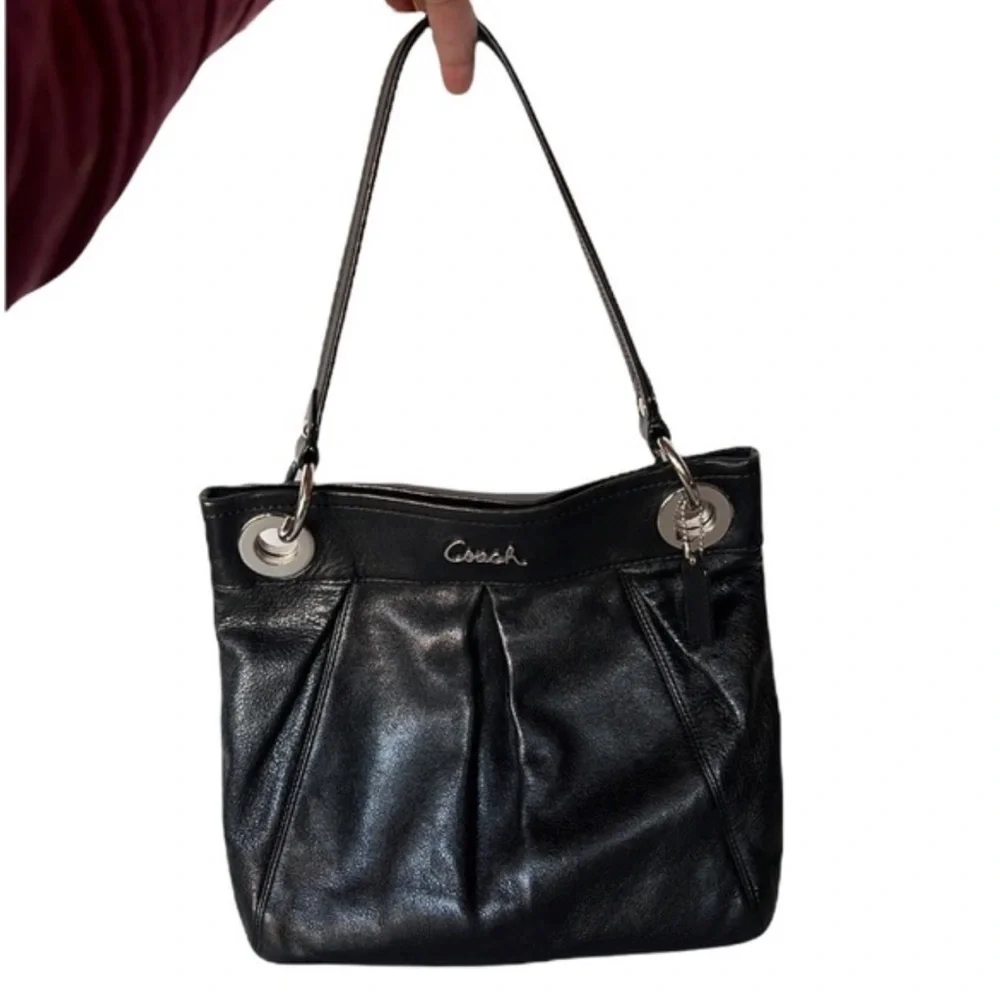 Coach Black Ashley Hippie Shoulder Bag with Crossbody Strap